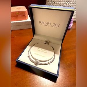 New RACHEL ZOE silver & cubic zirconia bracelet